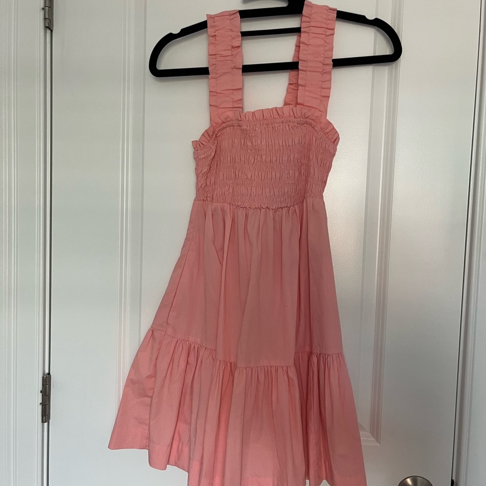 Abercrombie & Fitch Pink Ruffled Mini Dress